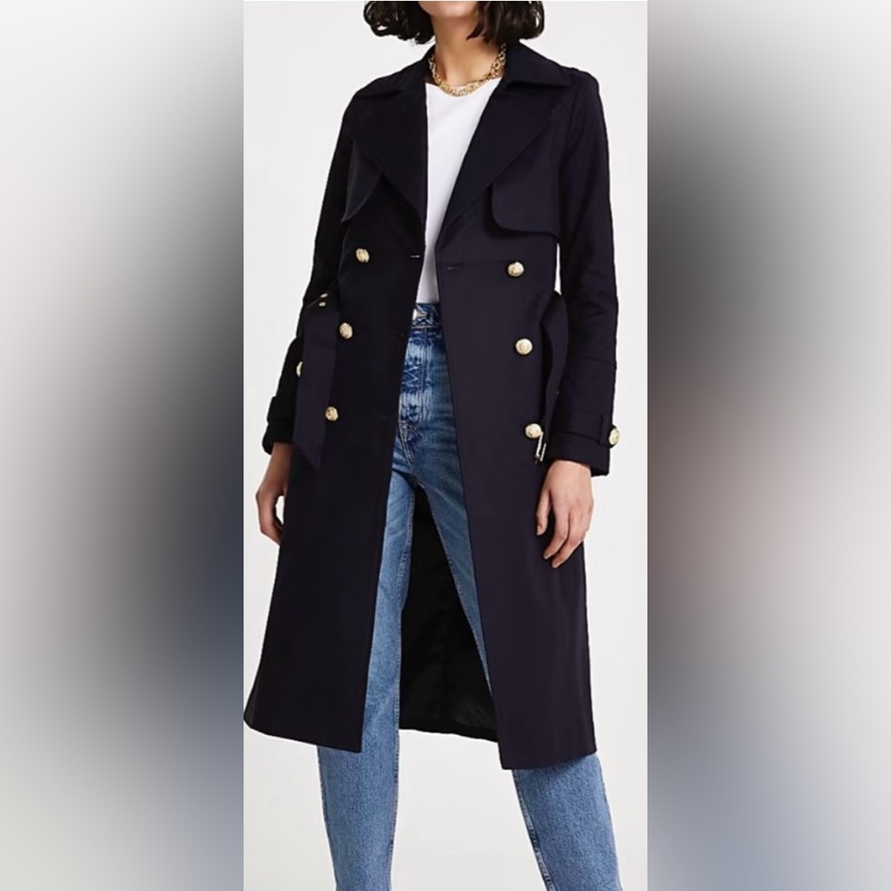 River Island blue trench coat